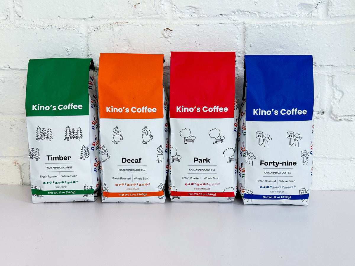 Kinos Coffee - Timber Dark Roast, Mexican Chiapas Beans, Premium SHG EP Arabica Blend - 12 oz