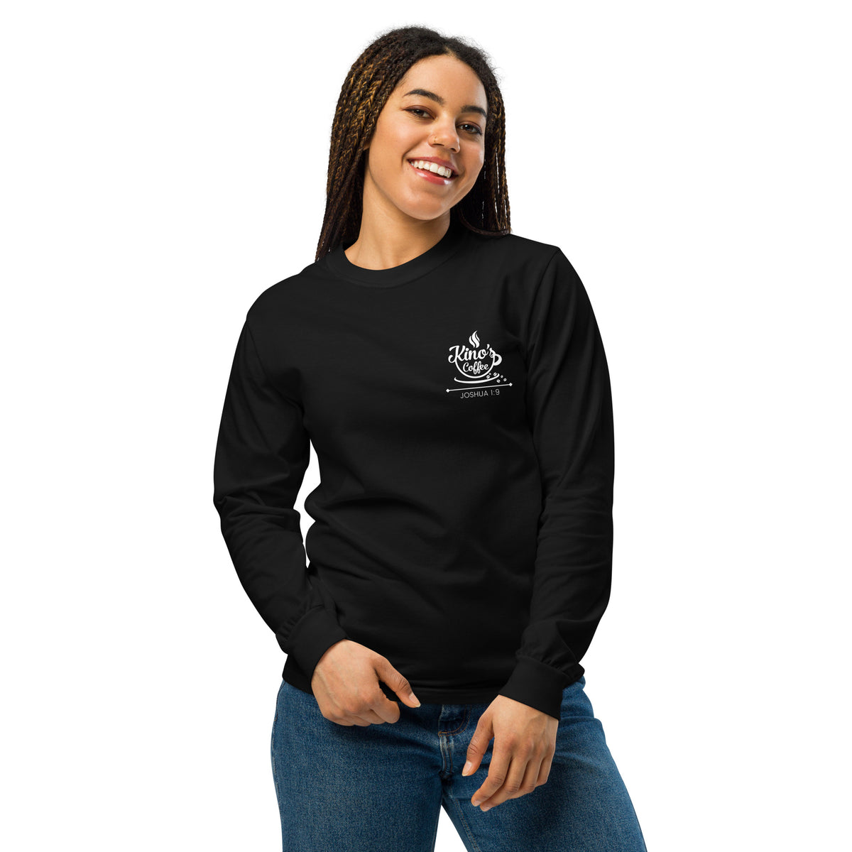 Comfort Colors Long Sleeve (Chest Logo + Joshua 1:9 Back)