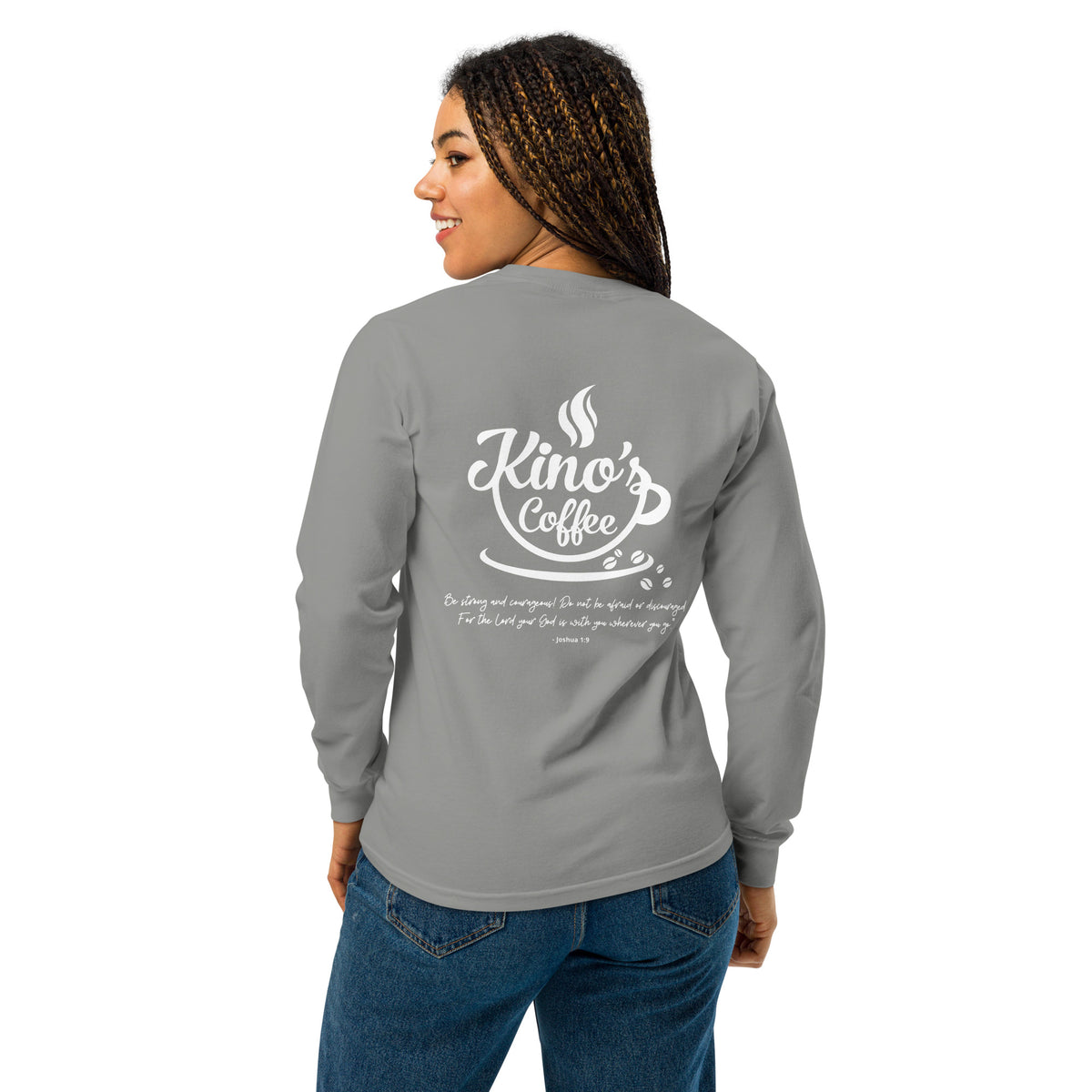 Comfort Colors Long Sleeve (Chest Logo + Joshua 1:9 Back)