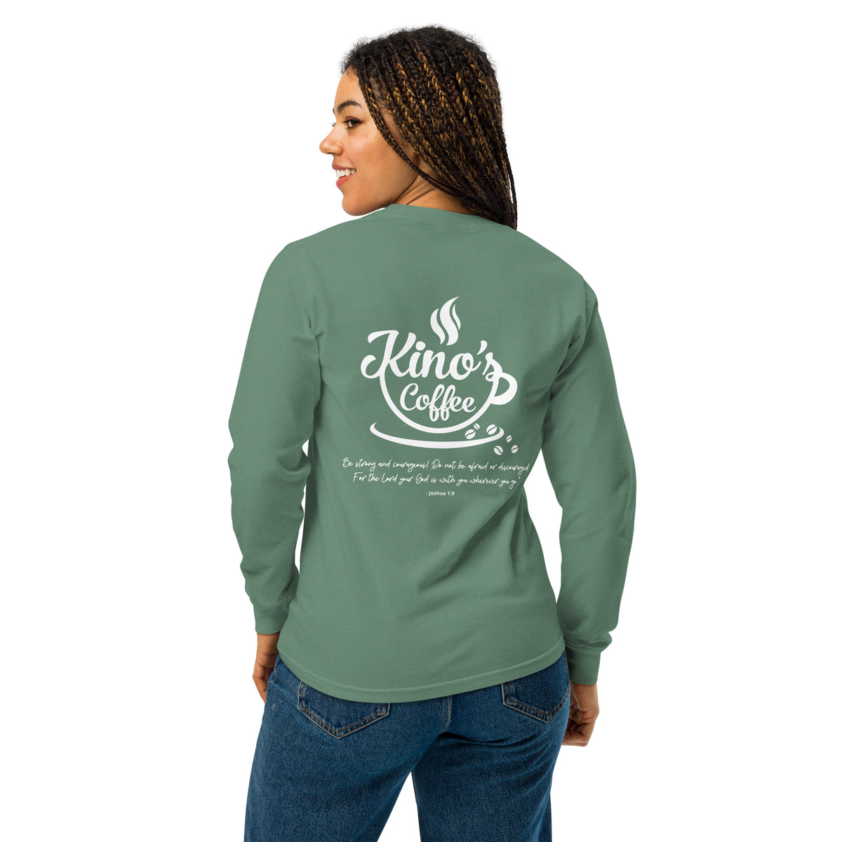 Comfort Colors Long Sleeve (Chest Logo + Joshua 1:9 Back)