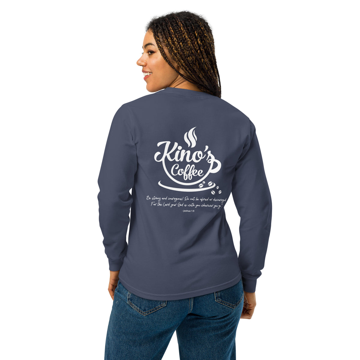 Comfort Colors Long Sleeve (Chest Logo + Joshua 1:9 Back)