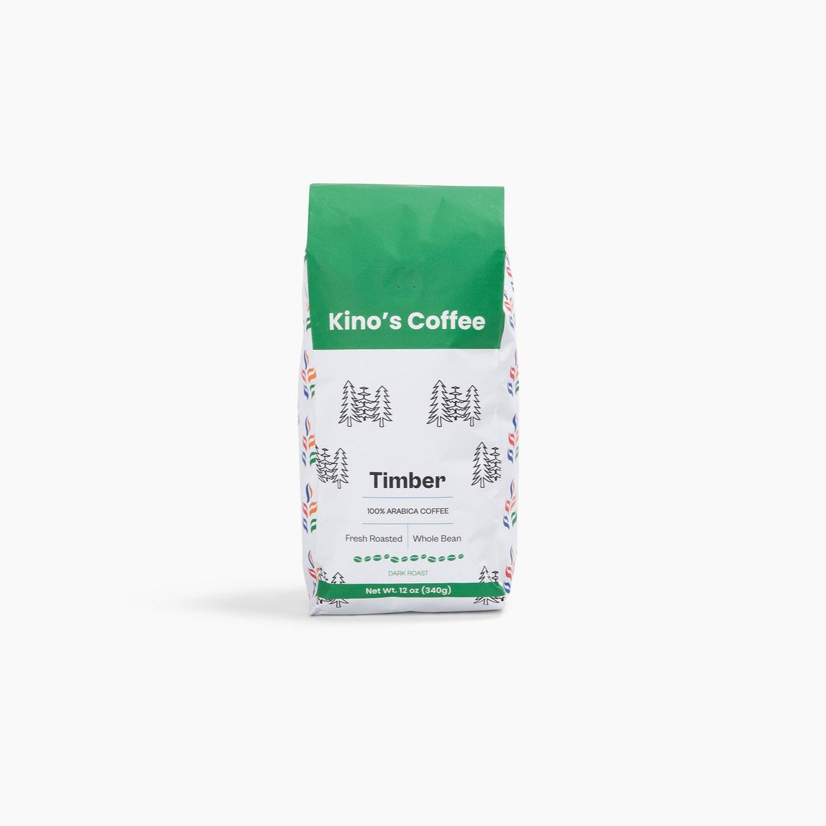 Kinos Coffee - Timber Dark Roast, Mexican Chiapas Beans, Premium SHG EP Arabica Blend - 12 oz