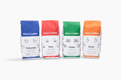 Kinos Coffee - Timber Dark Roast, Mexican Chiapas Beans, Premium SHG EP Arabica Blend - 12 oz